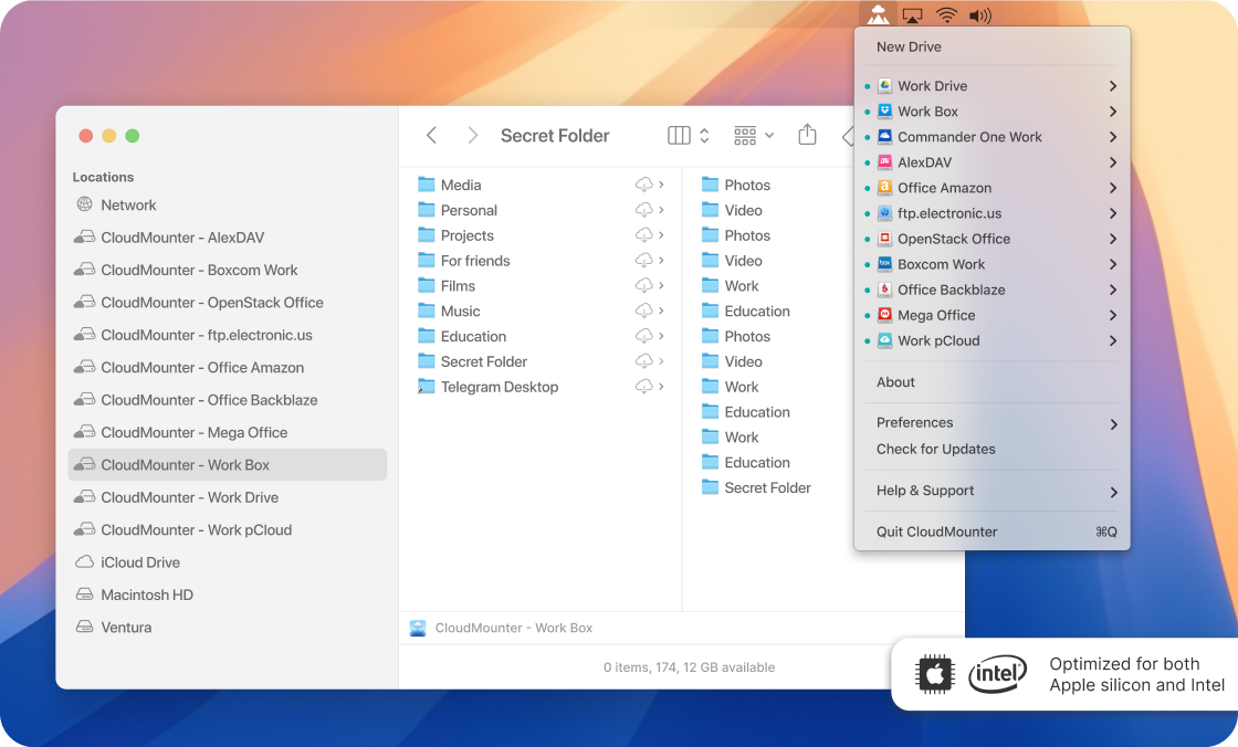 CloudMounter in Finder