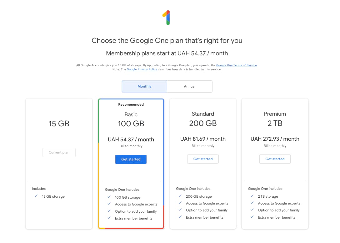 How long does Google Drive data store?