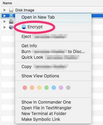 Encrypt option Encrypt option