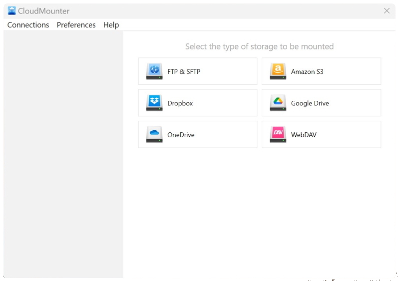 CloudMounter (S)FTP connection