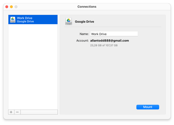 add google drive as a network location