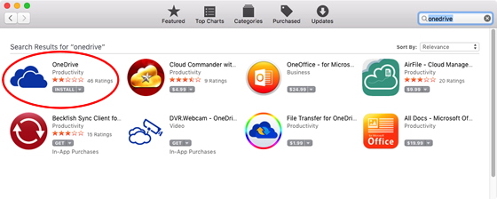 onedrive app download mac