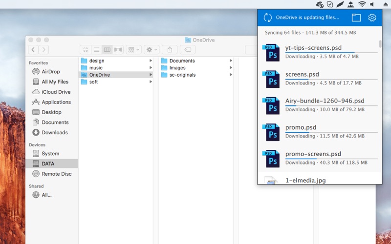 onedrive mac 10.13