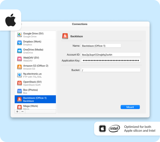 Cloud storage manager for macOS