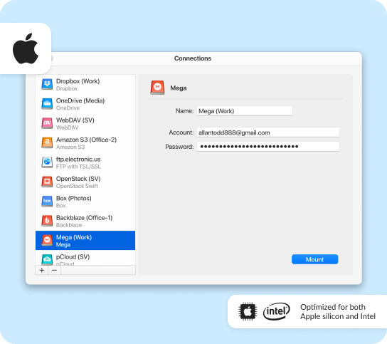 Cloud storage manager for macOS