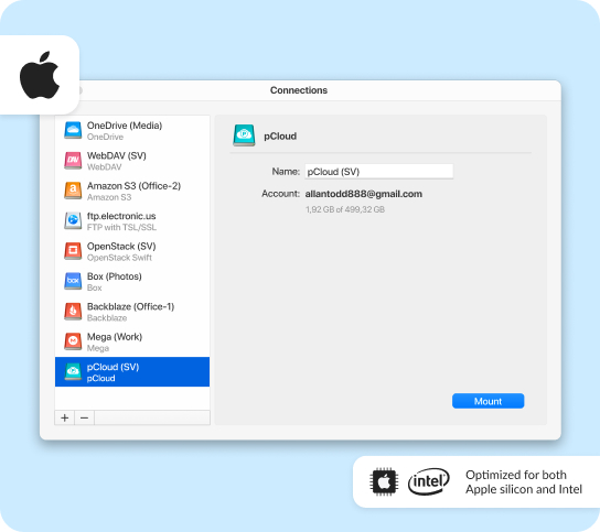 Cloud storage manager for macOS