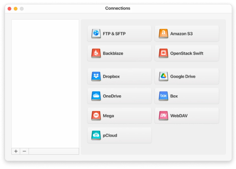 Choose Dropbox in CloudMounter on macOS