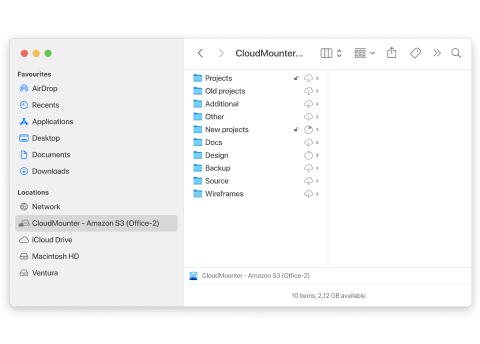 S3 bucket as a drive in Finder