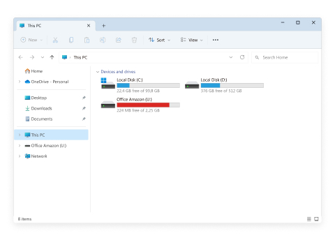 Amazon S3 mounted as a drive in File Explorer