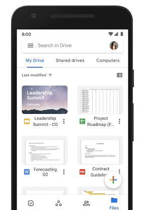 Open Google Drive app 