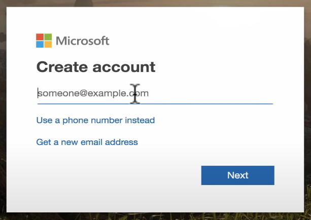 Create a Microsoft Account