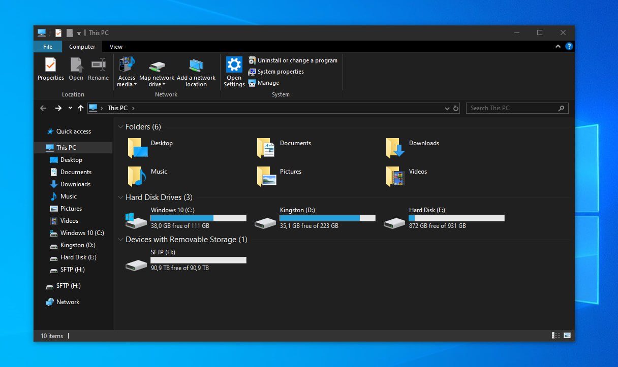 Remote server as a drive in File Explorer SFTP as a drive in File Explorer