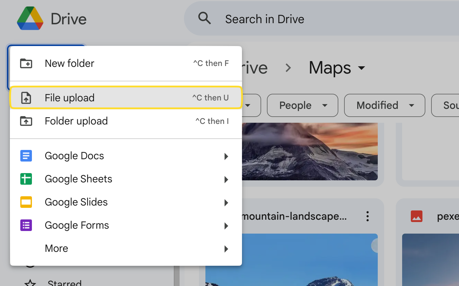 File uploading to Google Drive