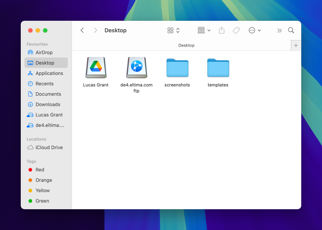 Google Drive and FTP mapped as drives on Finder