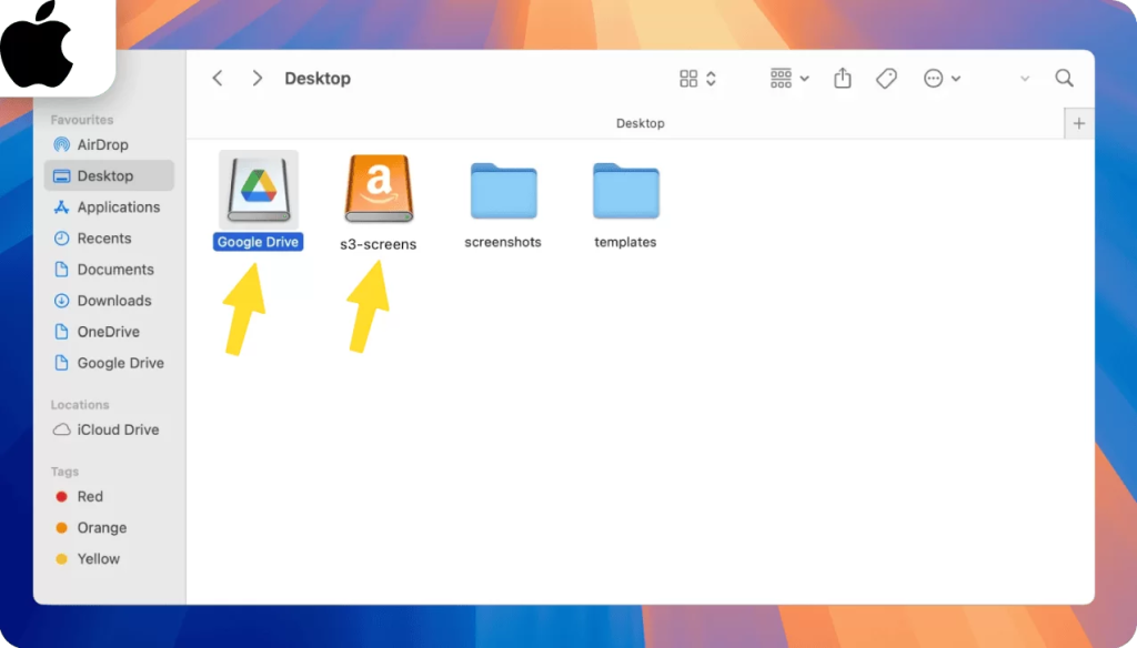 Cloud storage as drives in Finder