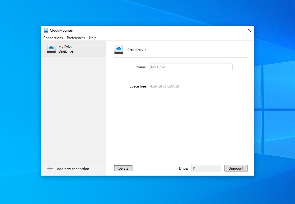 OneDrive authorization in CloudMounter on Windows PC