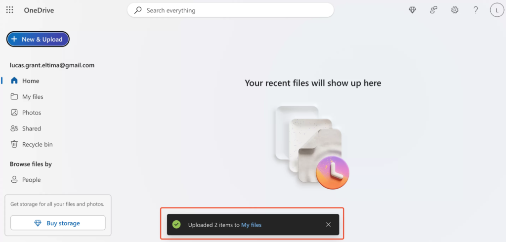 Automatic uploading to OneDrive Upload to OneDrive automatically